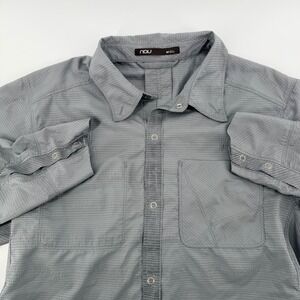 Nau Eco Circle Technical Snap Shirt Recycled Polyester Gorpcore‎ M Grey